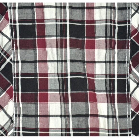 Buckle Burgundy Athletic Fit Men's Snap Up Western Cowboy Shirt XXXL Embroidered - Picture 7 of 10